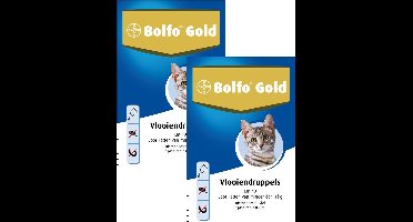Bolfo Gold Kat 40 - Anti vlooienmiddel - 2 x 2 stuks 0 - 4 Kg