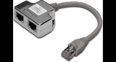 Digitus DN-93904 Serie - RJ45 Adapter - 2x Poort - Categorie 5e - Grijs