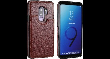 DrPhone Soft Wallet TPU Hoesje - Portemonnee Case met kaarthouder - Geschikt voor Galaxy S9 - Premium PU leder beschermhoes met
