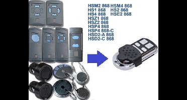 BELIFE® Universele handzender voor Hörmann  HSM2 | HSM4 | HS1 | HS2 | HS4 | HSE2 | HSZ1 | HSZ2 | HSP4 | HSD2-A | HSD-C | 868Mhz | Blauwe toetsen