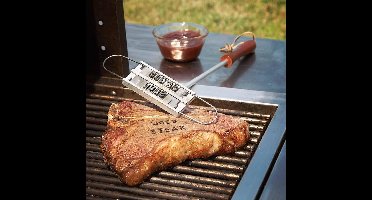 MikaMax BBQ Branding Iron - Personaliseer Vlees met 55 Letters, 2 Regels en lange hendel