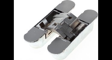 BSW Onzichtbaar scharnier, 3D, type Hide 160-120, afmeting 160x32mm, mat nikkel, brandwerend 120 minuten