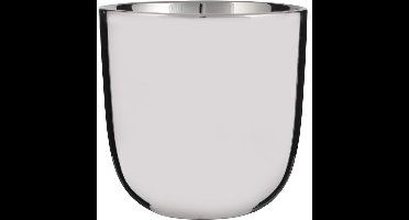 Mica Decorations Chaz Bloempot - 15x15x15 cm - Keramiek - Zilver