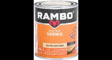 Rambo Pantser Vernis Acryl - Transparant Mat - Kras- & Stootvrij - Sterke Hechting - 0.75L