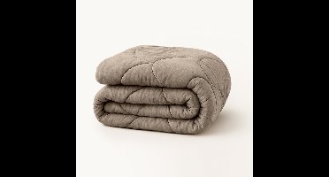 YNOT Dreambed - Velvet Taupe/Grey - 140x200 - Eenpersoonsdekbed - Dekbed Zonder Overtrek - Wasbaar Hoesloos Dekbed - 30 dagen proefslapen - Dekbed met vaste overtrek