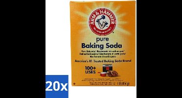 20 x Arm & Hammer - Baking Soda - Multifunctioneel - Biologisch Afbreekbaar - 454 g - Baking Soda - Arm And Hammer - Natuurlijke Baking Soda - Bakpoeder - Zuurteregelaar