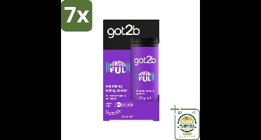 7 x Got2B - Stylingpoeder - Powderful - 10 g - Grootverpakking - Haarkleur - Haartypen - Haarvolumepoeder - Haarvolumepoeder Voor Fijn Haar - Haarvolumepoeder Voor Futloos Haar
