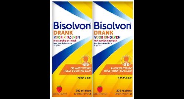 Bisolvon Drank Voor Kinderen Aardbeiensmaak - 2 x 200 ml