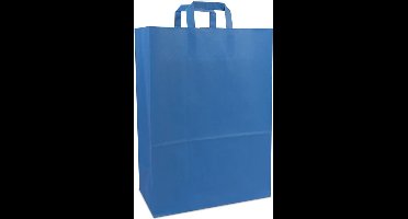 Cadeautasjes met platte handgreep, budget tassen blauw, 22x10x31cm (250 stuks)