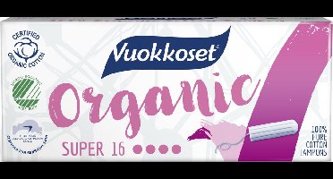 Vuokkoset Organisch Katoen - Super Tampons - Huidvriendelijk - Eco-labels - Dermatologisch getest
