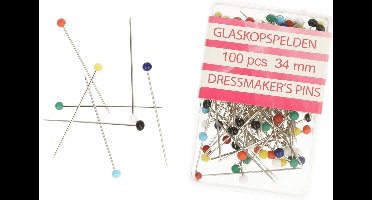 Opry 100 glaskopspelden 34mm