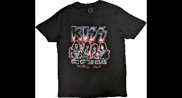 Kiss - End Of The Road Tour Red Heren T-shirt - M - Zwart