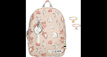 Zebra Rugzak Schelpen - kinderrugzak - schooltas meisje - rugtas + armbandje