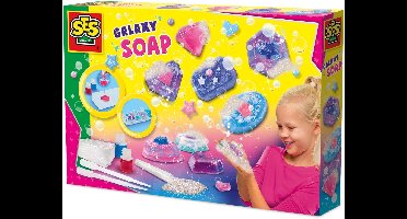 SES Creative Galaxy Zeepjes Gieten met Glitter en Zeepmal - Voor Meisjes vanaf 7 Jaar - Experimenteerset - Zeep Maken - Schoencadeautjes Sinterklaas