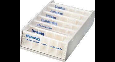 Anabox® 7 dagen medicijndoos - wit - pillendoos - medicijndoos.nl