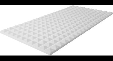 MUSIC STORE Pyramis Absorber 50x100x 3 cm Basotect, wit, zelfklevend - Absorbers