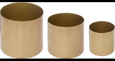 Atmosphera Set van 3 bloempotten Ø10/12/14cm - Goud