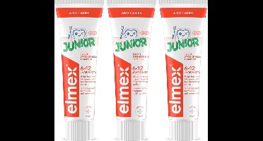 Elmex Junior - Tandpasta - 5/12 jaar - 3x75ml - Voordeelverpakking