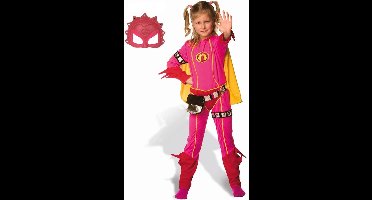 Mega Mindy Pak - Carnavalskleding - verkleedpak - verkleedkleding + Masker - maat 6-8 jaar