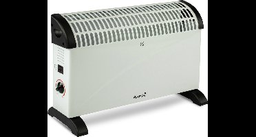 MaxxHome Convectorkachel, elektrische verwarming, elektrische kachel, radiator met drie warmtestanden voor ruimtes tot 60 m³, voor binnen, thermostaat, 2000 W