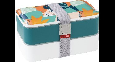 Lunchbox 2 laags met bestek ABS2