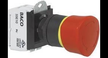 BACO L22ER01D Noodstopschakelaar Kunststof frontring, Zwart 600 V 10 A IP69K 1 stuk(s)