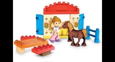Mega Bloks Blok Town Ponystal 16 Blokken - Constructiespeelgoed