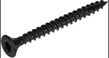 Blackline bevestigingsmaterialen - Zwarte spaanplaatschroeven met HCP-coating – Blackline - Platkop / 4.0 x 35mm / 100