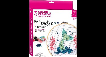 DIY Borduurset ring d 20 cm | Borduurpakket - zeemeermin| Embroidery Kit - mermaid