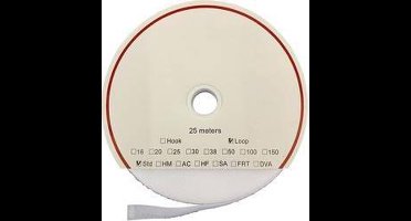 FASTECH® T0202000000325 Klittenband Om vast te plakken Hotmelt Lusdeel (l x b) 25000 mm x 20 mm Wit 25 m