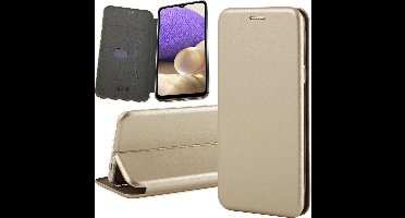 Hoesje geschikt voor Samsung Galaxy A32 5G - Book Case Kunstleer ThinShield Goud