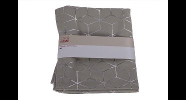 Cosy&Trendy tafelloper - Geo Silver - 40 x 180 cm