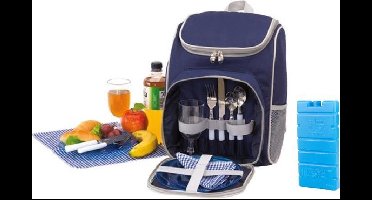 Picknicktas Backpack Blue - met koelelement