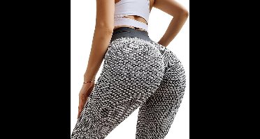 MW® TikTok Legging - Sportlegging Dames High Waist - Legging Dames - Push Up Legging - Lichtgrijs L