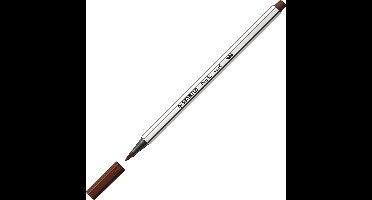 STABILO Pen 68 Brush - Premium Brush Viltstift - Met Flexibele Penseelpunt - Bruin - per stuk