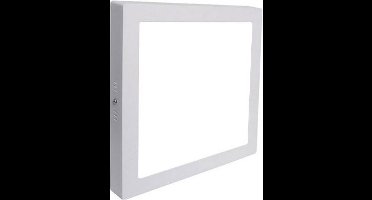 LED Downlight - Opbouw Vierkant 12W - Helder/Koud Wit 6400K - Mat Wit Aluminium - 170mm