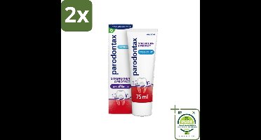 Parodontax - Tandpasta - Strengthen & Protect - Fresh Mint - 75 ml - Voordeelverpakking - 2 stuks - Tandvleesbescherming - Tandvleesversterking