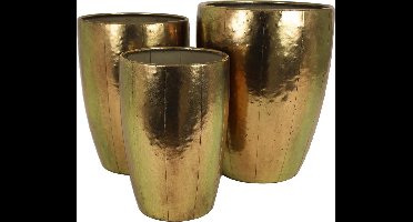 Wants&Needs Bloempot Metaal Goud 38.5 X 38.5 X 49.5 S/3