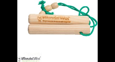 WandelWol WandelHout, Wandelstokjes tegen Opgezette Vingers, Set van 2, Groen Koord, FSC®-gecertificeerd