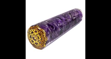 Orgoniet Massagestaaf Sahasrara - Amethist - 11 cm.
