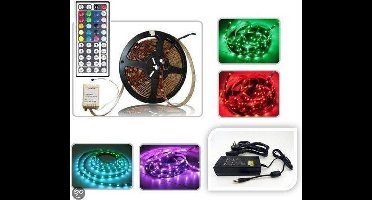 ABC-LED - Led strip - 5 m -  RGB - Plug & play - WATERPROOF - incl. controller 44-key