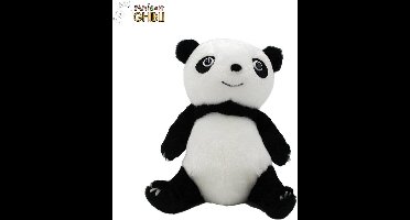 Semic Panda! Go, Panda! Pluche knuffel Pan-Chan 16 cm Wit/Zwart