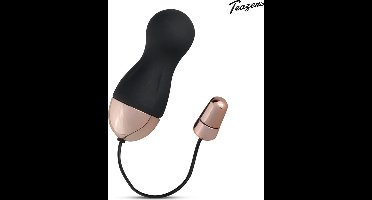 Teazers - Glad Vibratie Eitje - Oplaadbaar - Sex Toys voor Vrouwen - Vibrators voor Vrouwen - Vibratie Ei met Afstandsbediening - Sex Toys voor Koppels - Zwart/Roségoud