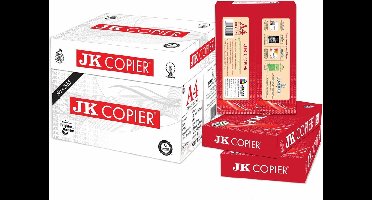 Kopieerpapier JK A4 75 grams 21x29,7cm - 5 Pakken a 500 vellen (volle doos) - Glad en hoog wit printpapier