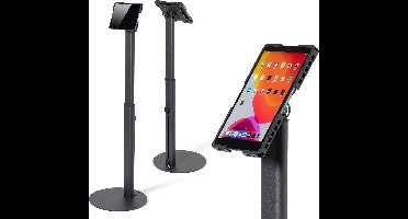 Tabdoq universele verstelbare tablet vloerstandaard, zwart