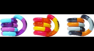 Tangle Classic Junior 3-Pack - The Original Fidget - Fidget Toy voor kinderen en volwassenen - Fidget Toy voor school - Cadeau voor tieners en volwassenen - Kleuren variëren