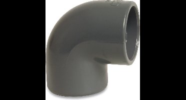 Mega Knie 90° PVC-U 32 mm lijmmof 16bar grijs KIWA