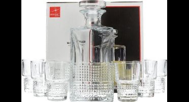 Bormioli Rocco Novecento Liquor whiskeyset - 7-delig