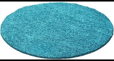 Vloerkleed Life Shaggy Turquoise (1,20x1,20 Rond) Cm