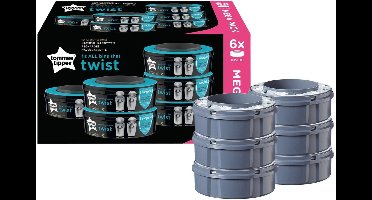 Tommee Tippee twist and click Luieremmernavulling - 6 stuks - compatibel met Sangenic Tec